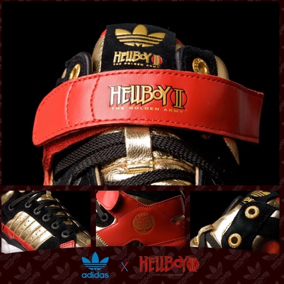 Adidas Originals x Hellboy The Golden Army Limited Edition Forum Mid Sneakers - Picture 2 of 6